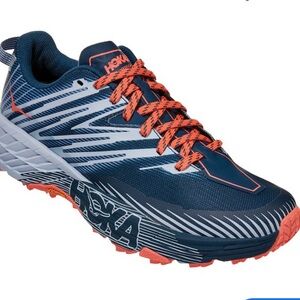 Hoka One One Blue and Orange Athletic Shoes